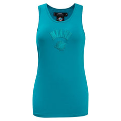 Miami Dolphins Pro Standard Women's Triple Tonal Racerback Tank Top Aqua - NFL