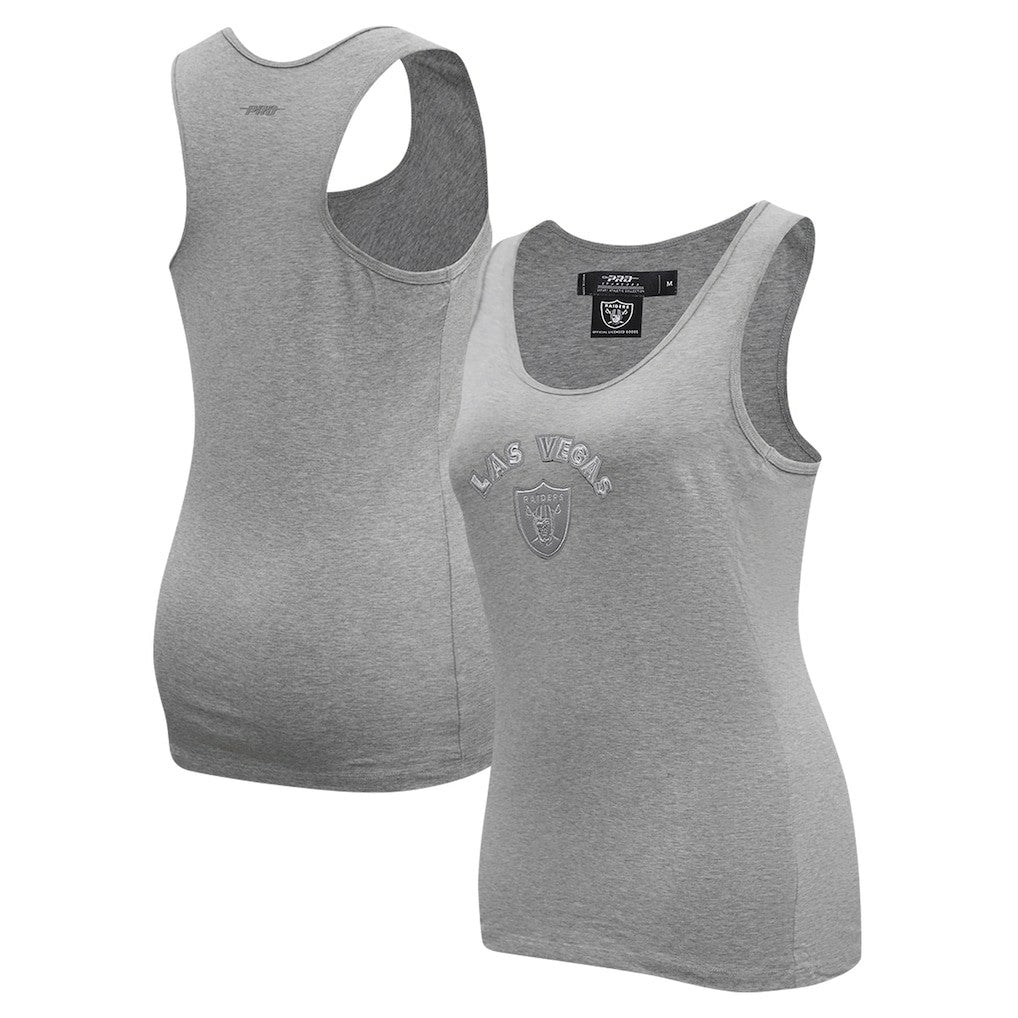 Las Vegas Raiders Pro Standard Women's Triple Tonal Racerback Tank Top Gray - NFL