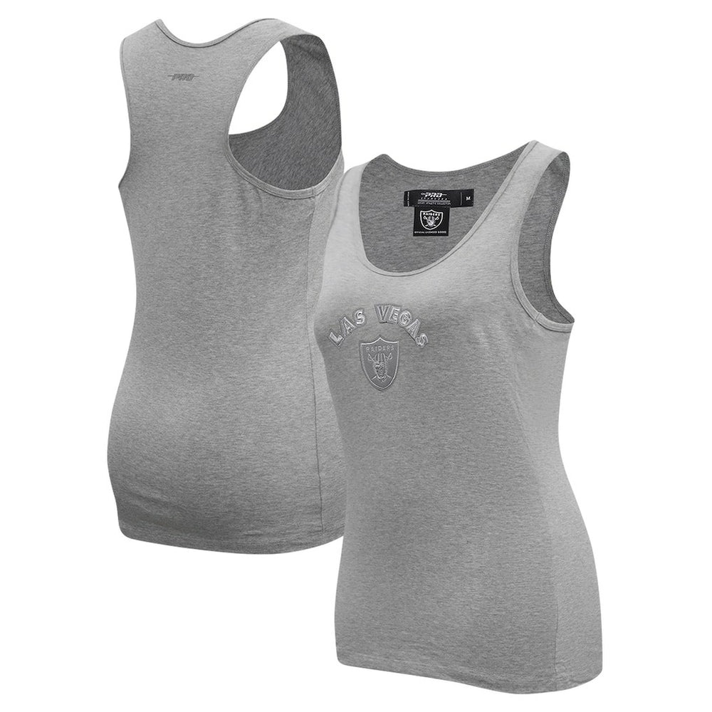 Las Vegas Raiders Pro Standard Women's Triple Tonal Racerback Tank Top Gray - NFL