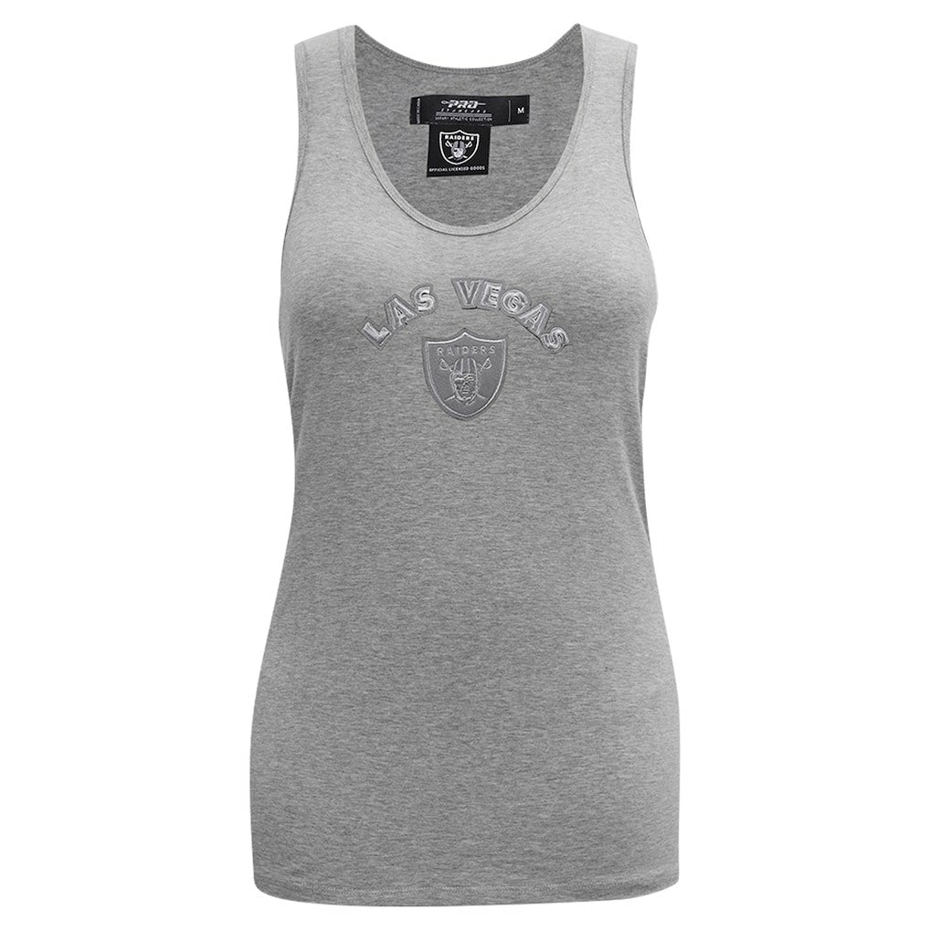 Las Vegas Raiders Pro Standard Women's Triple Tonal Racerback Tank Top Gray - NFL