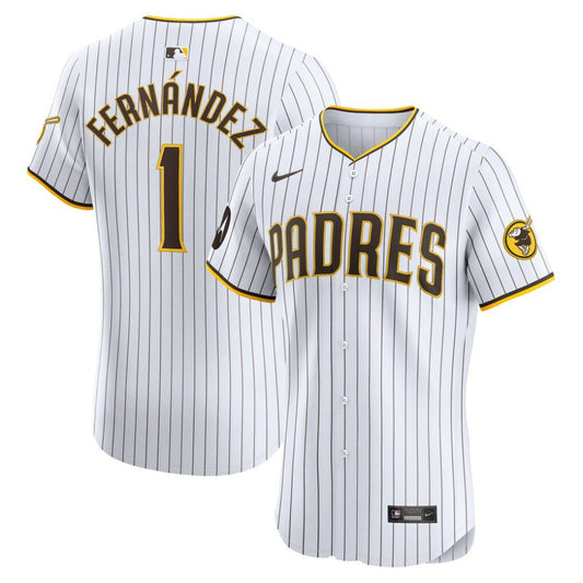 Tony Fernández San Diego Padres Nike Home Elite Sponsor Patch Player Jersey - White | MLB Jerseys