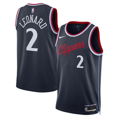 Nike - Kawhi Leonard LA Clippers Unisex 2024/25 Swingman Jersey - Navy - Icon Edition