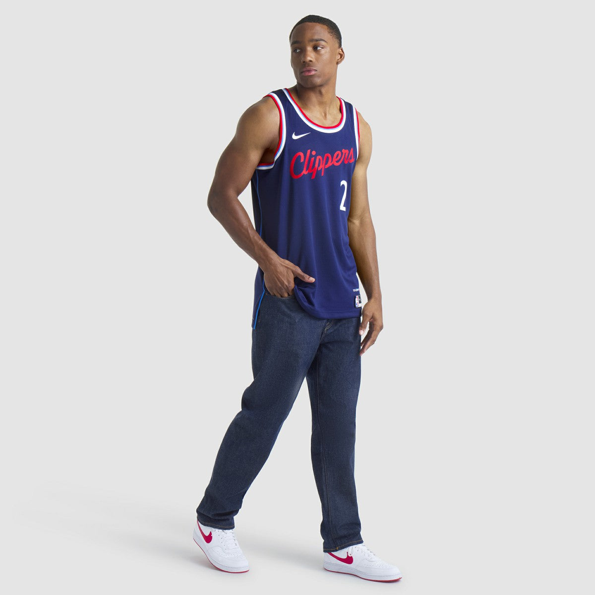 Nike - Kawhi Leonard LA Clippers Unisex 2024/25 Swingman Jersey - Navy - Icon Edition