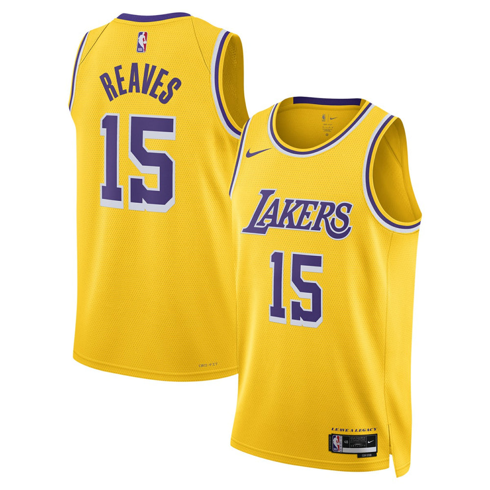 Nike - Austin Reaves Los Angeles Lakers Unisex Swingman Jersey - Icon Edition - Gold