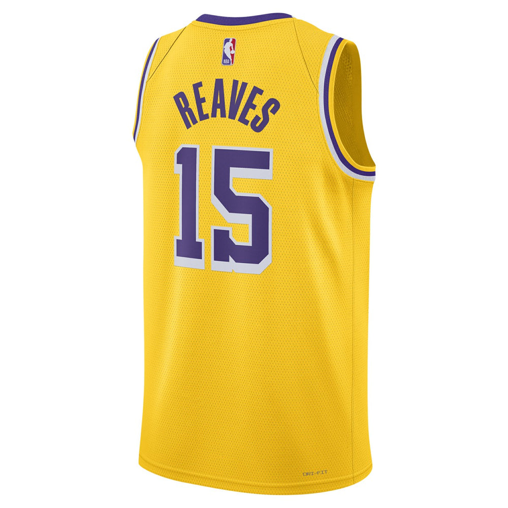 Nike - Austin Reaves Los Angeles Lakers Unisex Swingman Jersey - Icon Edition - Gold