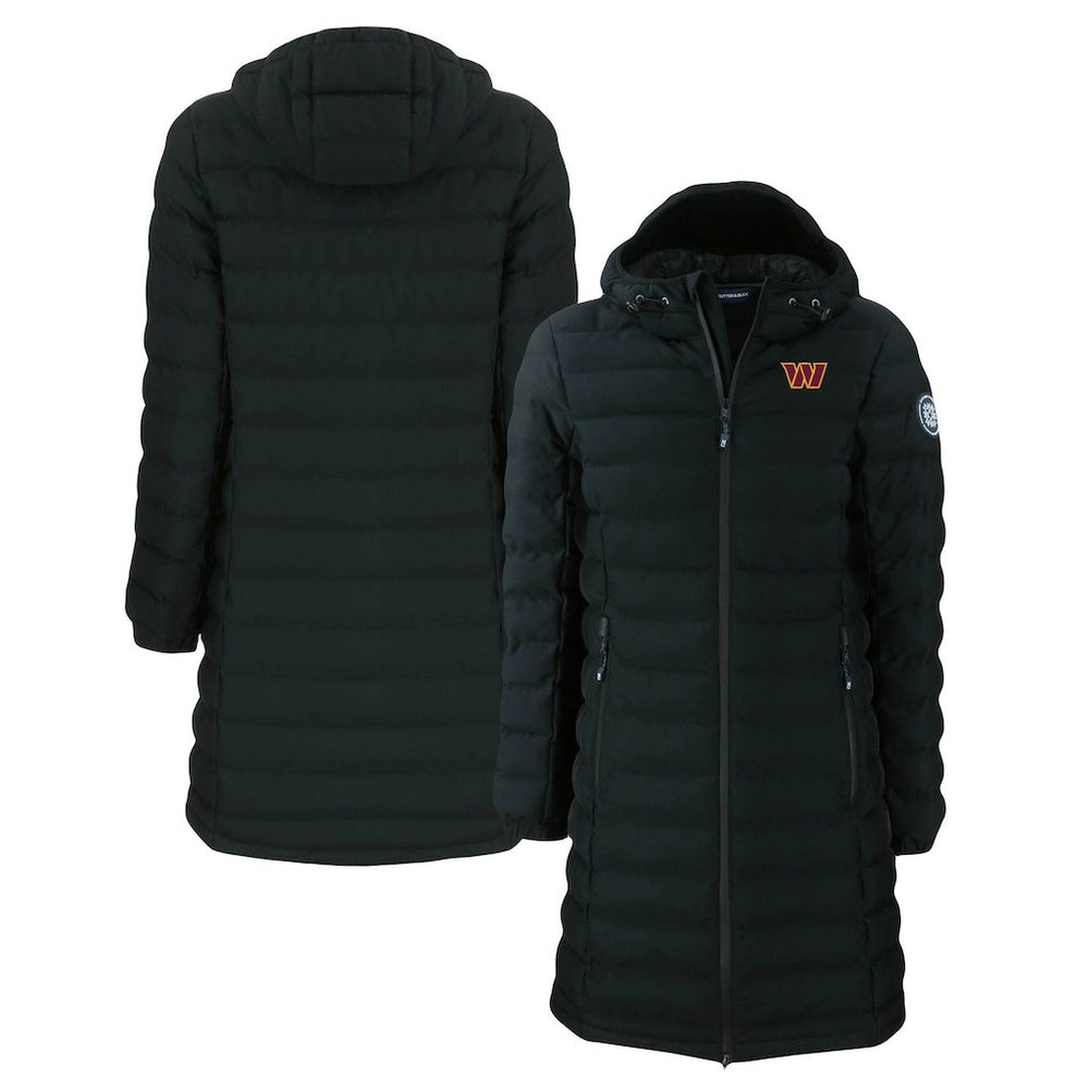 Washington Commanders Cutter & Buck Women's Mission Ridge Repreve Eco Insulated Long Full-Zip Puffer Jacket Black - NFL