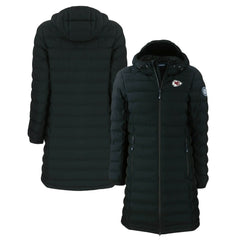 Kansas City Chiefs Cutter & Buck Women's Mission Ridge Repreve Eco Insulated Long Full-Zip Puffer Jacket Black - NFL