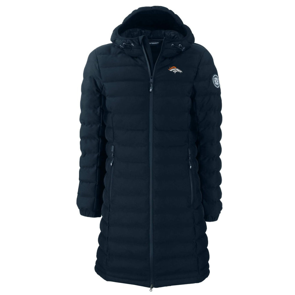 Denver Broncos Cutter & Buck Women's Mission Ridge Repreve Eco Insulated Long Full-Zip Puffer Jacket Navy - NFL