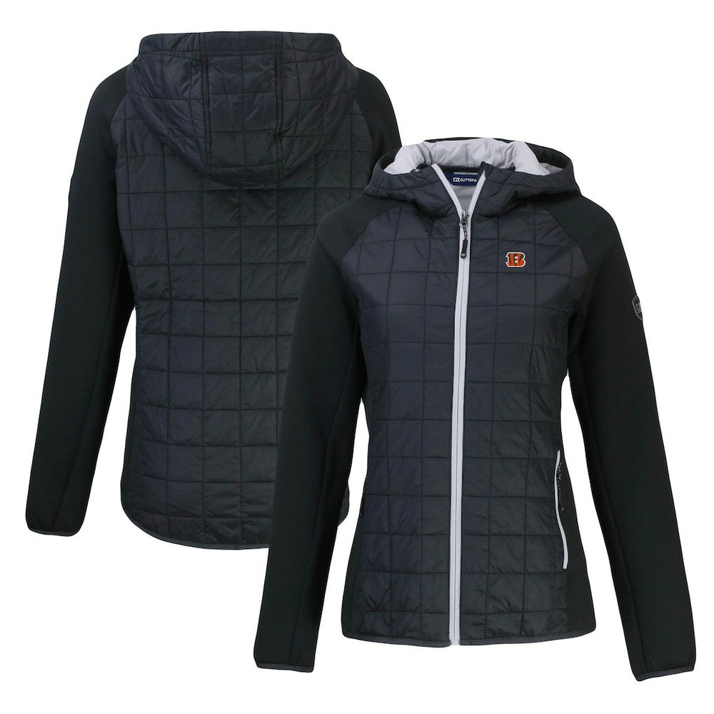 Cincinnati Bengals Cutter & Buck Women's Rainier Primaloft Eco Full-Zip Hybrid Jacket Black - NFL
