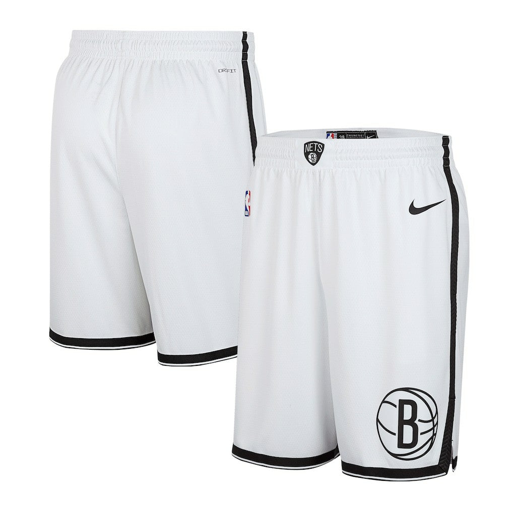 Nike - Brooklyn Nets 2024/25 Association Edition Swingman Shorts - White