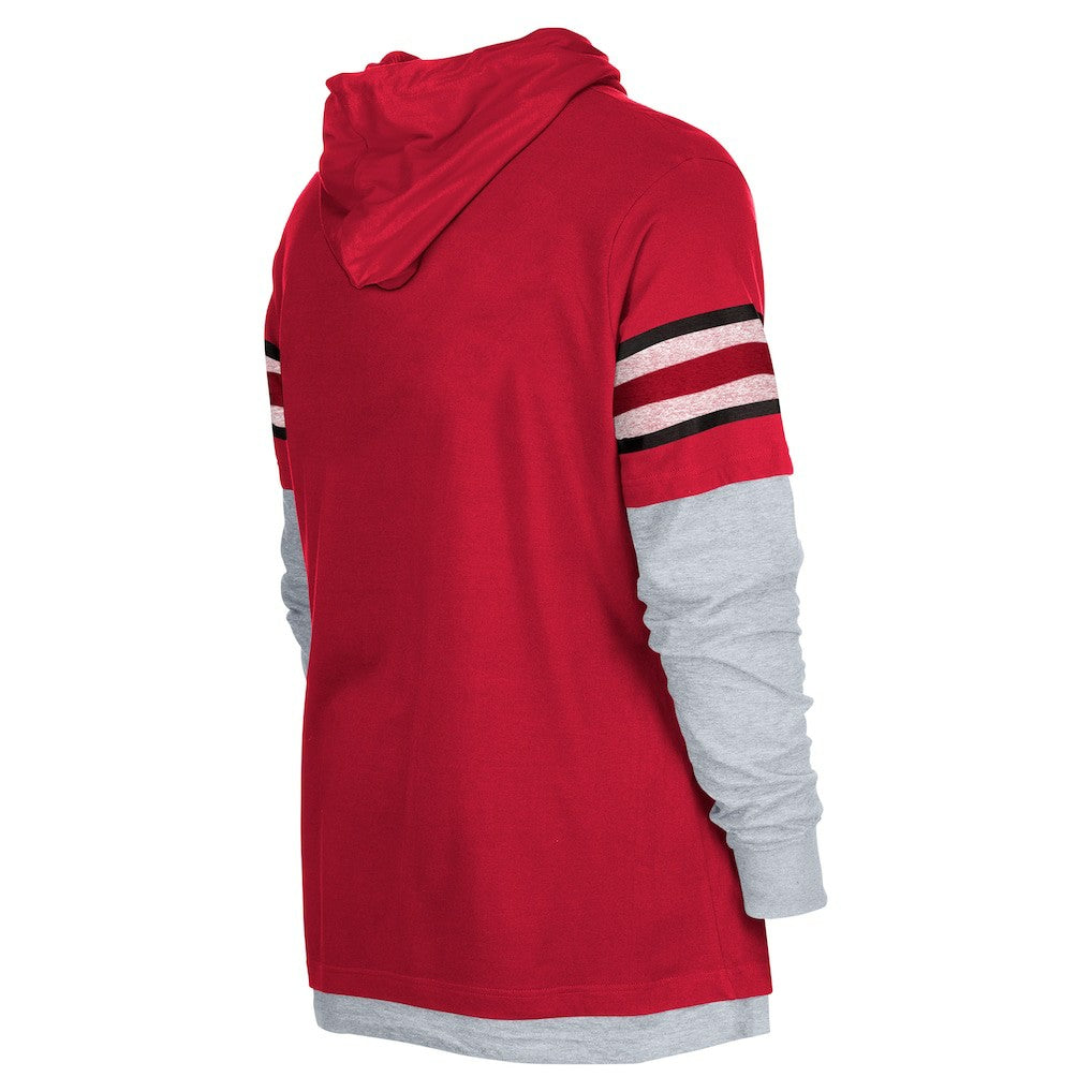 Arizona Cardinals New Era Twofer Long Sleeve Hooded T-Shirt Cardinal - NFL