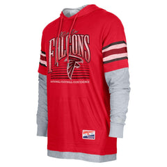 Atlanta Falcons New Era Twofer Long Sleeve Hooded T-Shirt Red - NFL