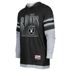 Las Vegas Raiders New Era Twofer Long Sleeve Hooded T-Shirt Black - NFL