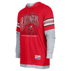 Tampa Bay Buccaneers New Era Twofer Long Sleeve Hooded T-Shirt Red - NFL