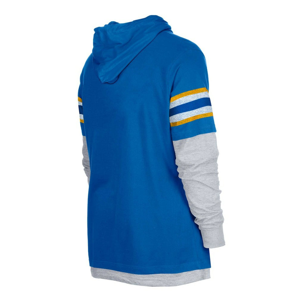 Los Angeles Chargers New Era Twofer Long Sleeve Hooded T-Shirt Royal - NFL
