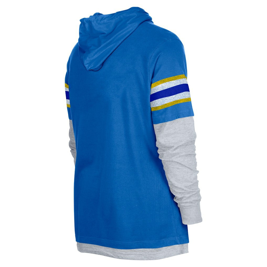 Los Angeles Rams New Era Twofer Long Sleeve Hooded T-Shirt Royal - NFL