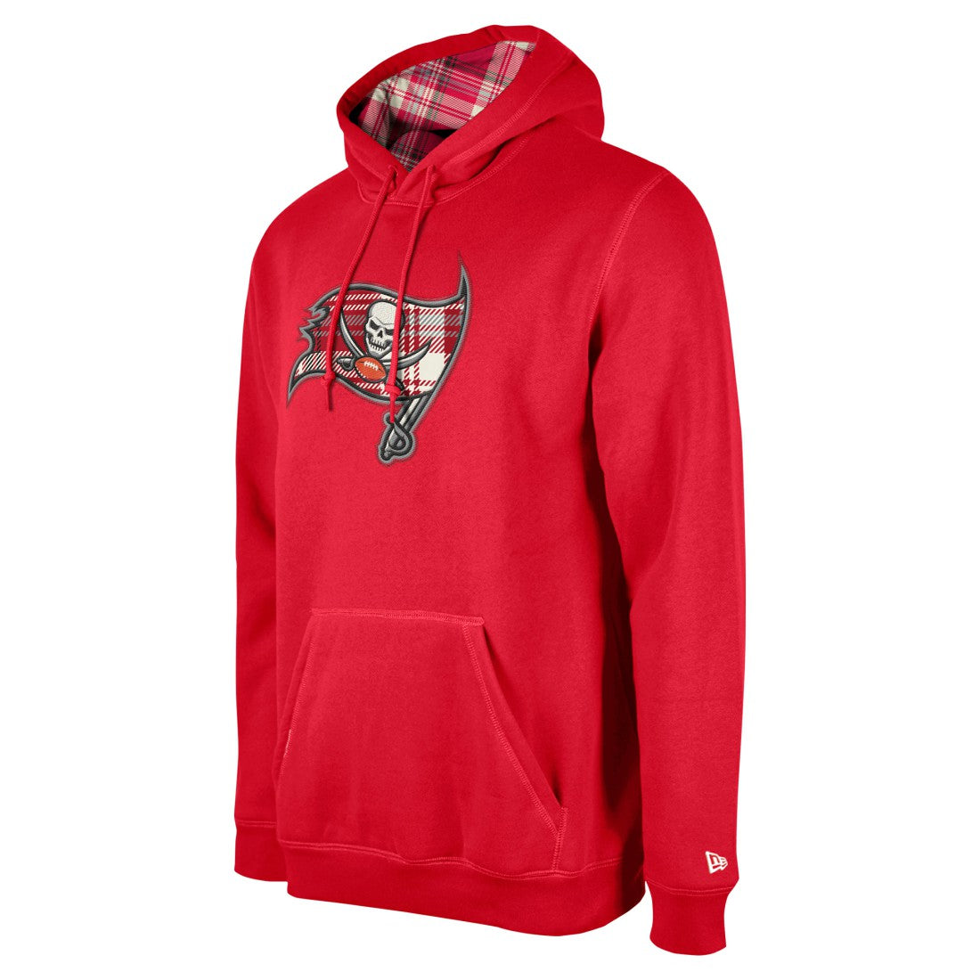 Tampa Bay Buccaneers New Era 3rd Down Plaid Pullover Hoodie Red - NFL