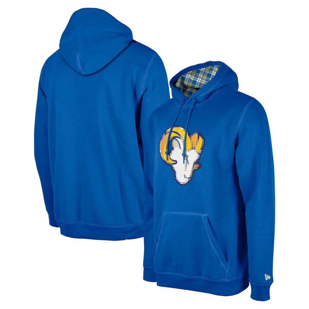 Los Angeles Rams New Era 3rd Down Plaid Pullover Hoodie Royal - NFL