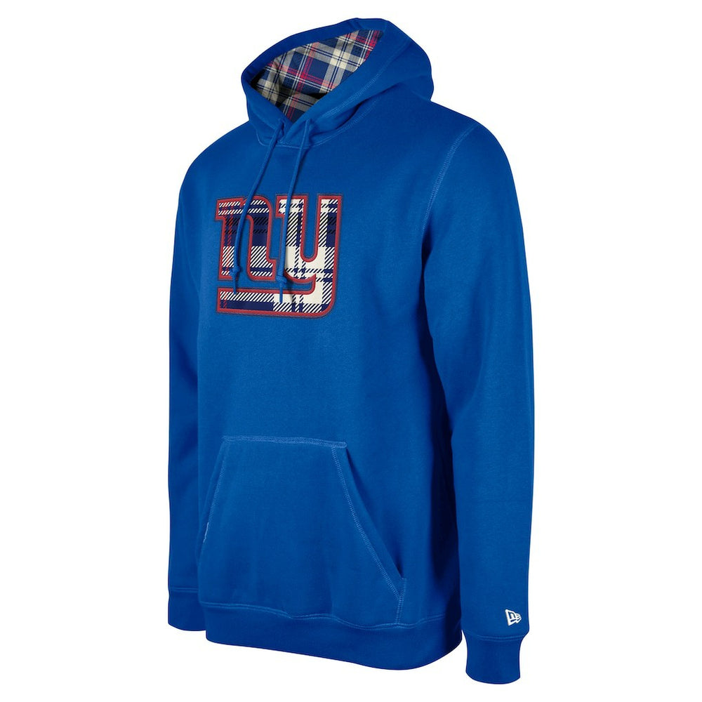 New York Giants New Era 3rd Down Plaid Pullover Hoodie Royal - NFL