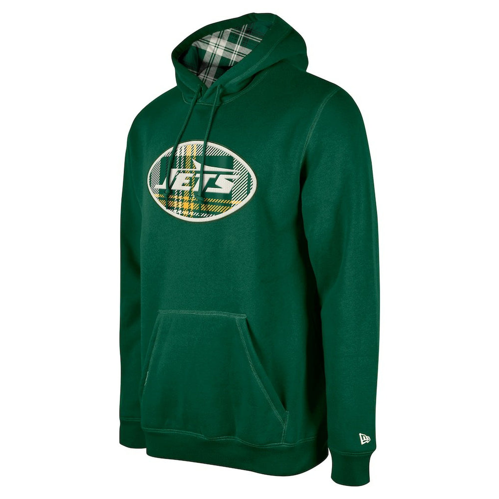 New York Jets New Era 3rd Down Plaid Pullover Hoodie Green - NFL