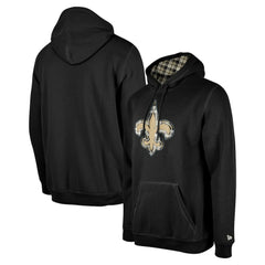 New Orleans Saints New Era 3rd Down Plaid Pullover Hoodie Black - NFL