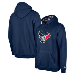 Houston Texans New Era 3rd Down Plaid Pullover Hoodie Navy - NFL