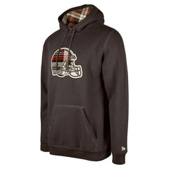 Cleveland Browns New Era 3rd Down Plaid Pullover Hoodie Brown - NFL