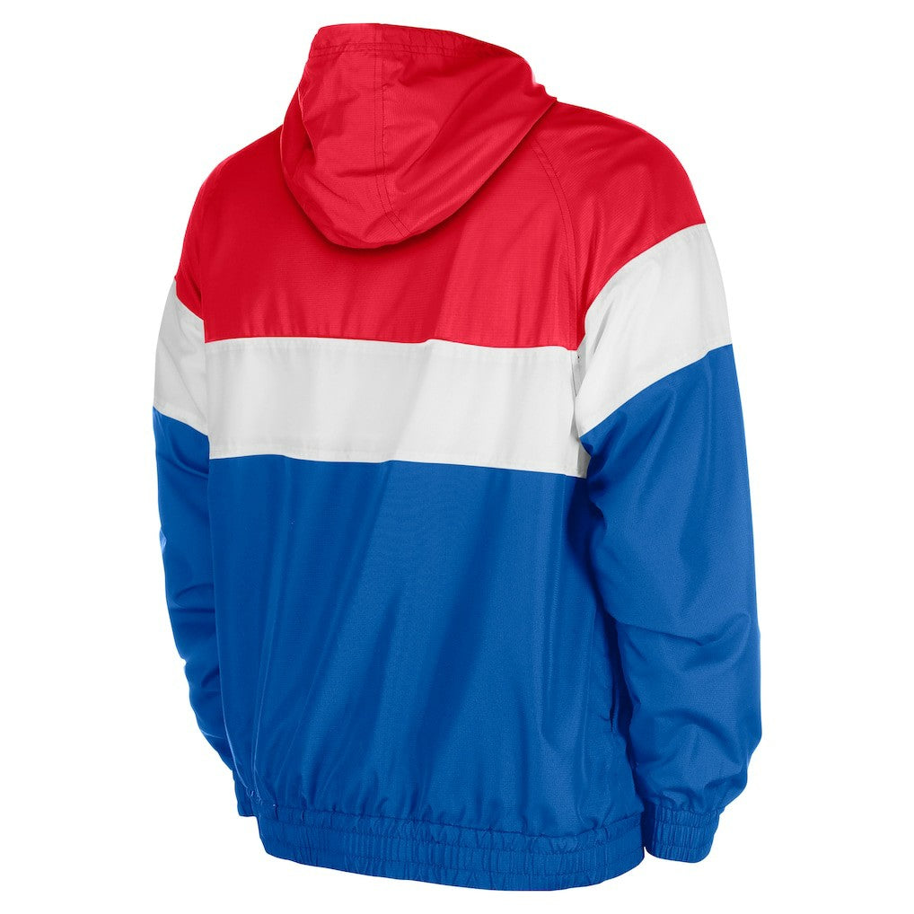 New York Giants New Era 3rd Down Raglan Quarter-Zip Windbreaker Jacket Royal - NFL