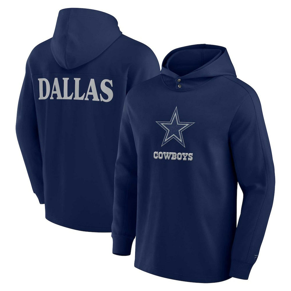 Dallas Cowboys Elements Blaze Tri-Blend Long Sleeve Hoodie T-Shirt Navy - Fanatics