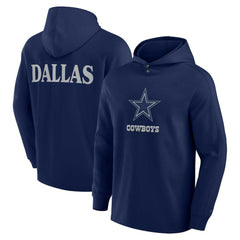 Dallas Cowboys Elements Blaze Tri-Blend Long Sleeve Hoodie T-Shirt Navy - Fanatics