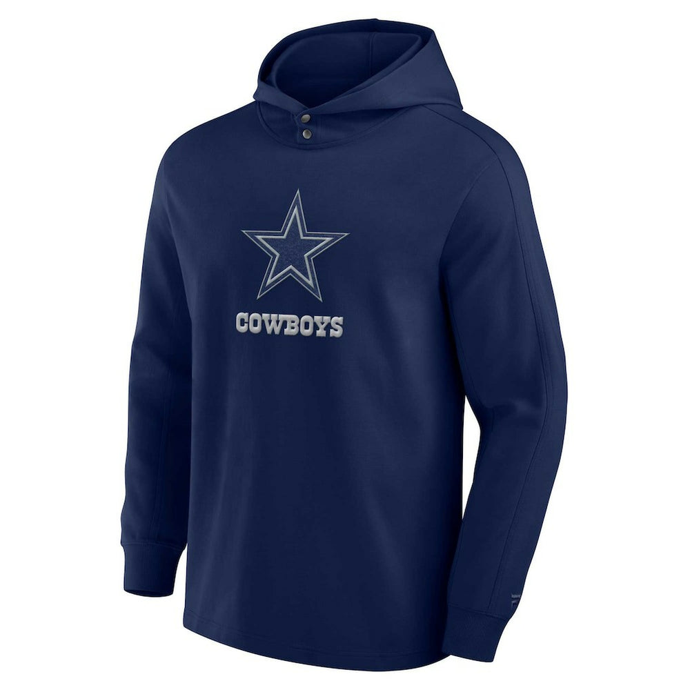 Dallas Cowboys Elements Blaze Tri-Blend Long Sleeve Hoodie T-Shirt Navy - Fanatics