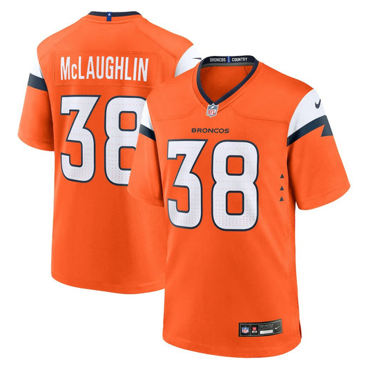 Jaleel McLaughlin Denver Broncos Team Game Jersey - Orange | NFL Jerseys