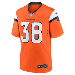 Jaleel McLaughlin Denver Broncos Team Game Jersey Orange - Nike