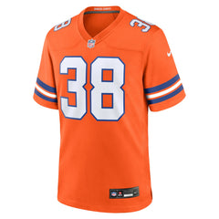 Jaleel McLaughlin Denver Broncos Mile High Collection 1977 Throwback Player Game Jersey Orange - Nike