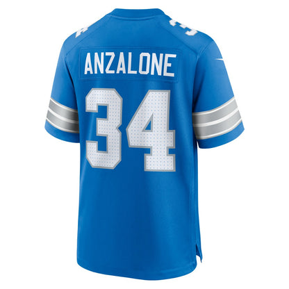 Alex Anzalone Detroit Lions Game Jersey - Blue | NFL Jerseys