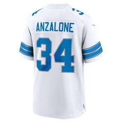 Alex Anzalone Detroit Lions White Game Jersey White - Nike