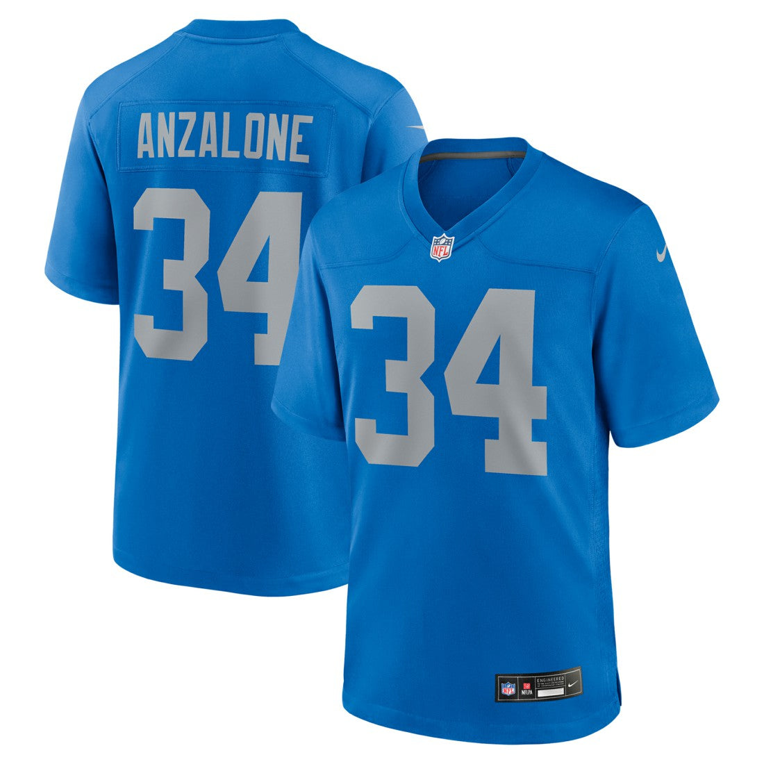 Alex Anzalone Detroit Lions Alternate Game Jersey Blue - Nike