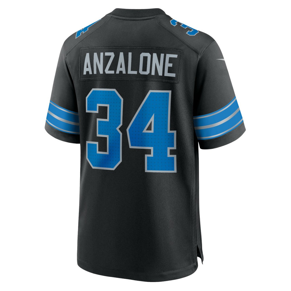 Alex Anzalone Detroit Lions 2nd Alternate Game Jersey Black - Nike