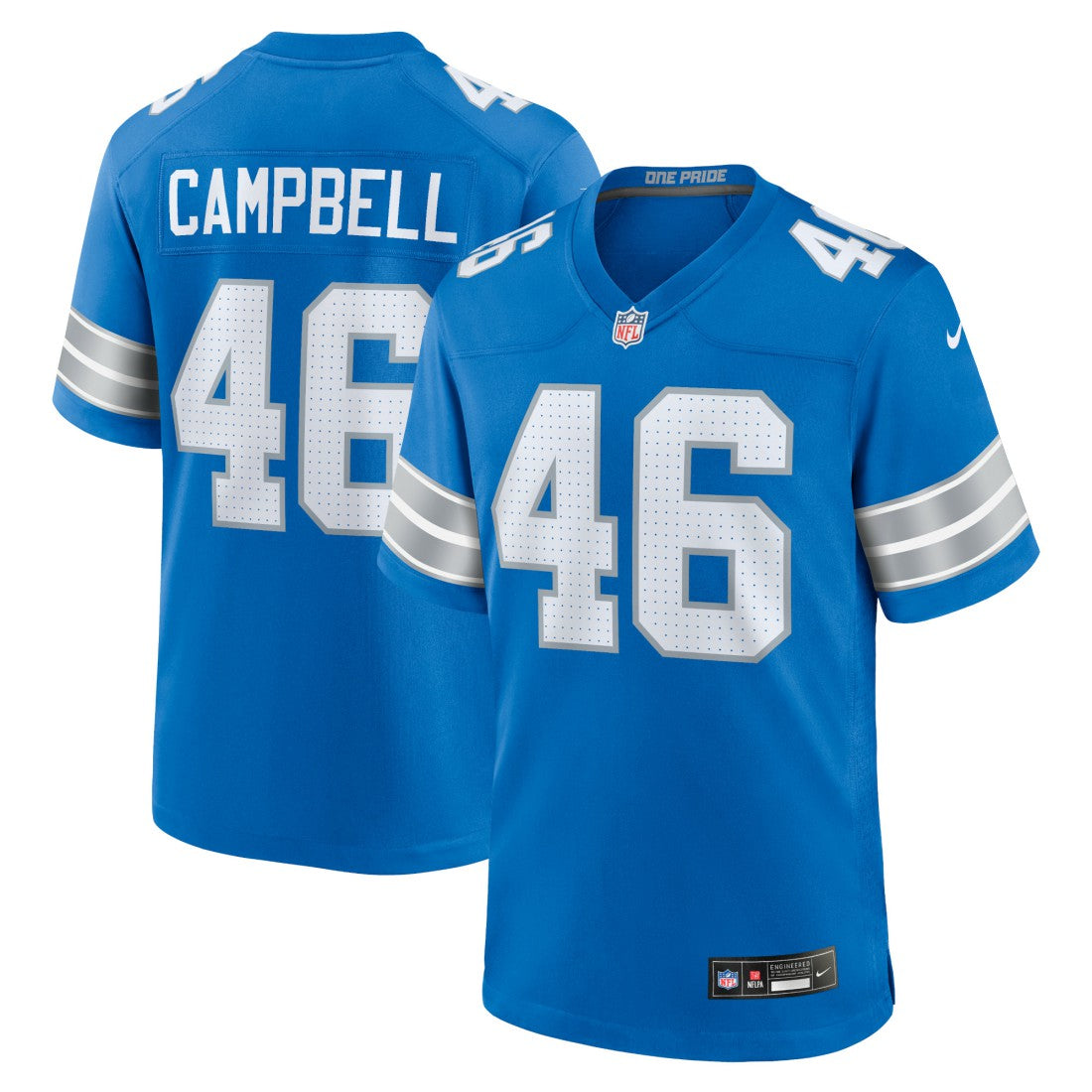 Jack Campbell Detroit Lions Game Jersey Blue - Nike