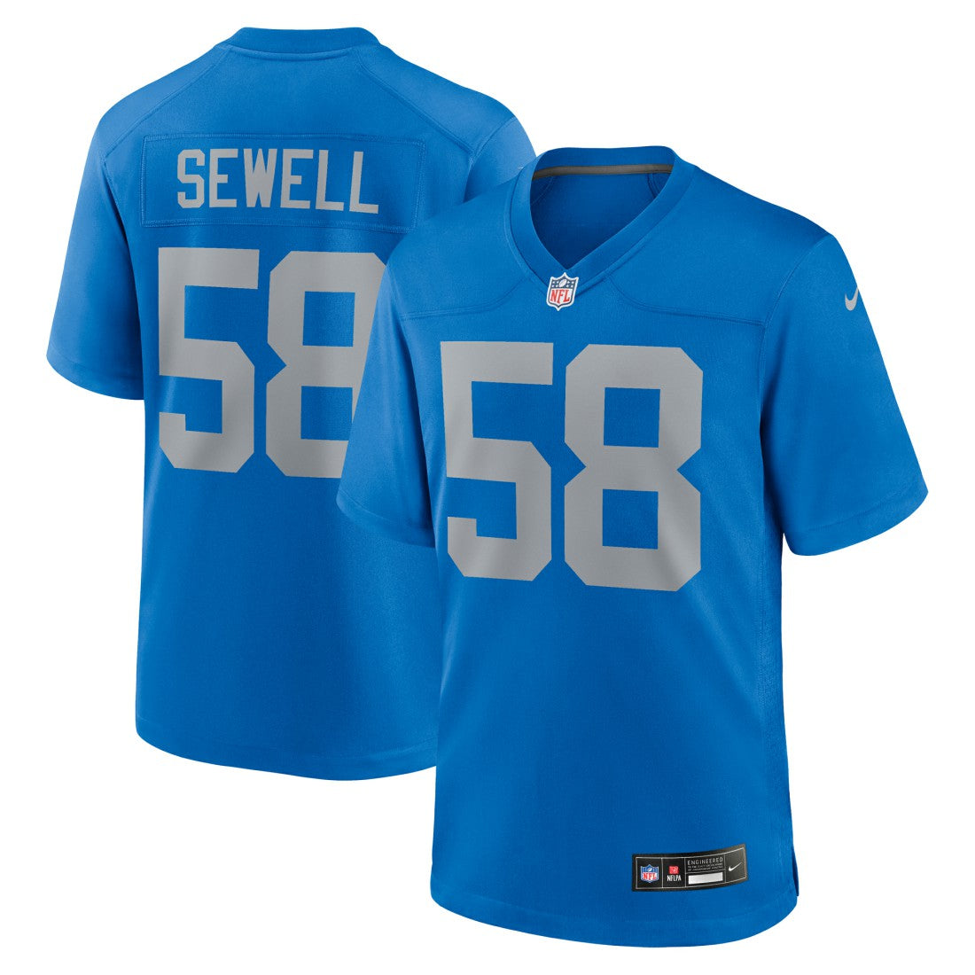 Penei Sewell Detroit Lions Alternate Game Jersey Blue - Nike