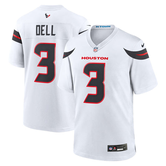 Tank Dell Houston Texans Game Jersey - White | NFL Jerseys