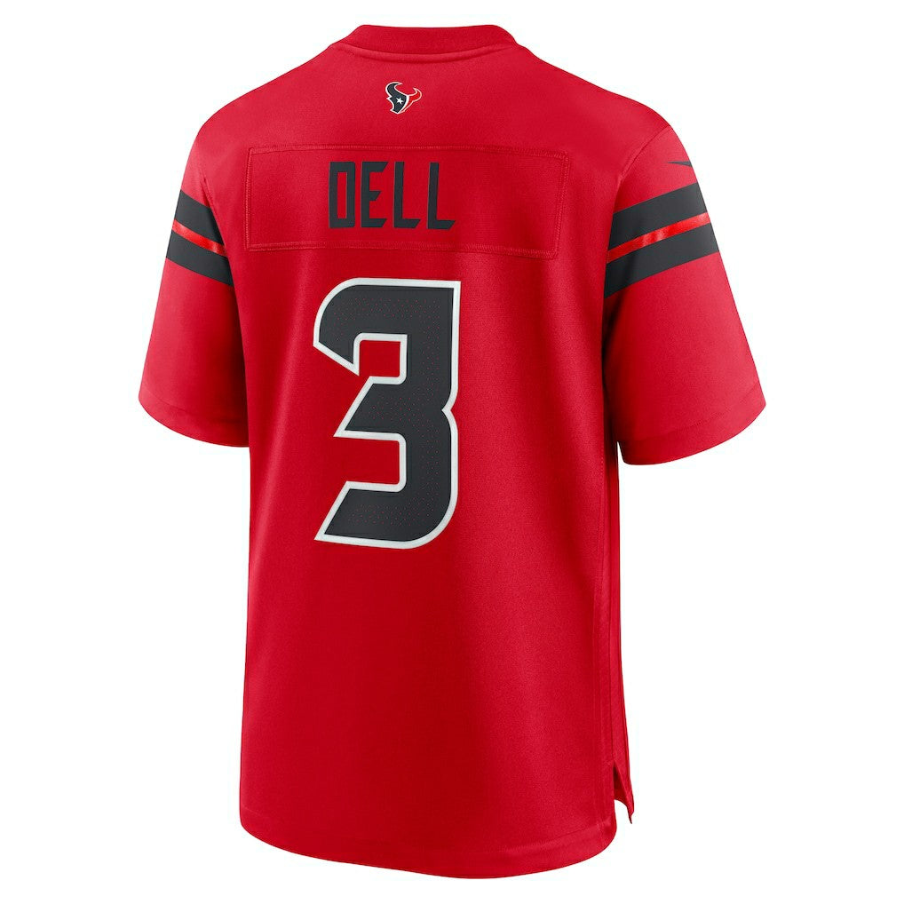 Tank Dell Houston Texans Alternate Game Jersey - Red | NFL Jerseys