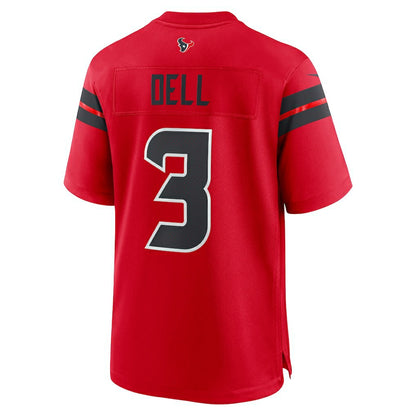 Tank Dell Houston Texans Alternate Game Jersey - Red | NFL Jerseys