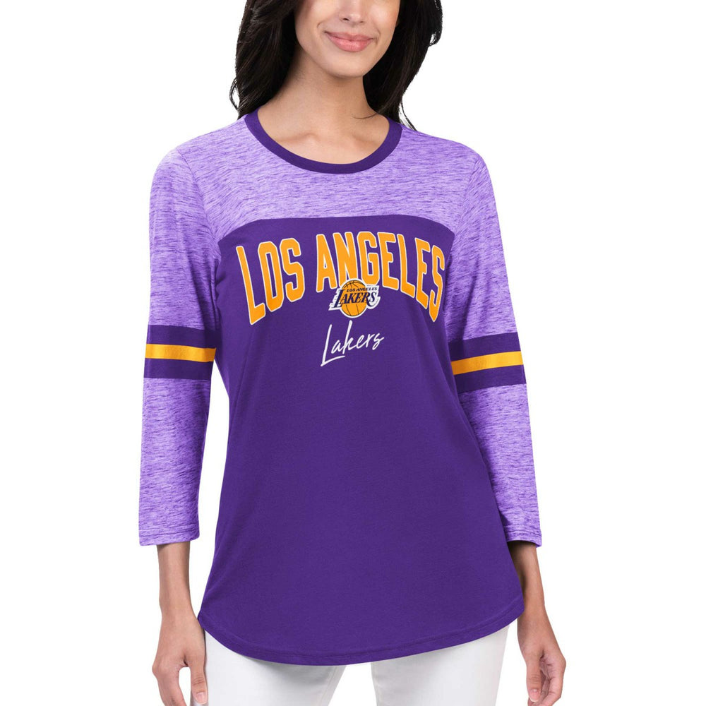 NBA - Los Angeles Lakers G-III 4Her by Carl Banks Women's Play the Game 3/4-Sleeve T-Shirt - Purple