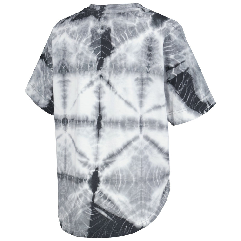 NBA - Los Angeles Lakers G-III 4Her by Carl Banks Women's Tournament Raglan Oversized Tie-Dye V-Neck T-Shirt - Black