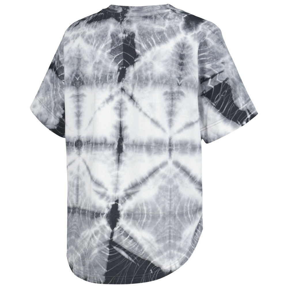 NBA - Phoenix Suns G-III 4Her by Carl Banks Women's Tournament Raglan Oversized Tie-Dye V-Neck T-Shirt - Black