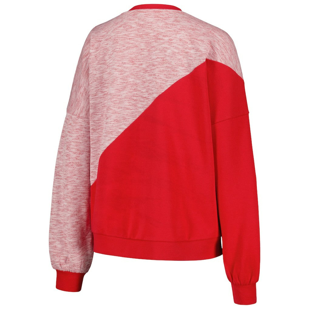 NBA - Chicago Bulls G-III 4Her by Carl Banks Women's Benches Split Pullover Sweatshirt - Red