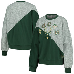 NBA - Milwaukee Bucks G-III 4Her by Carl Banks Women's Benches Split Pullover Sweatshirt - Hunter Green