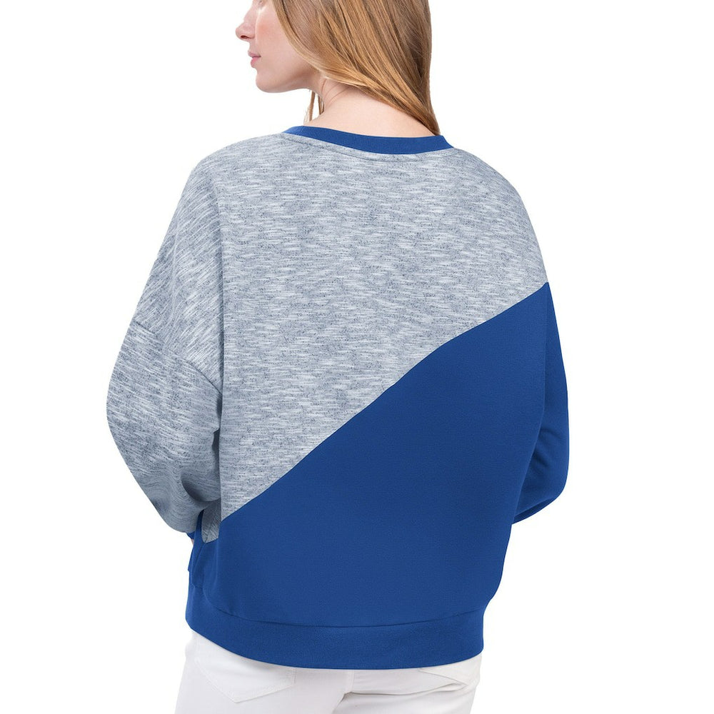 NBA - Philadelphia 76ers G-III 4Her by Carl Banks Women's Benches Split Pullover Sweatshirt - Royal