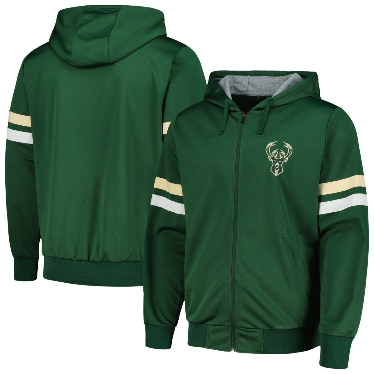 NBA - Milwaukee Bucks G-III Sports by Carl Banks Contender Full-Zip Hoodie Jacket - Hunter Green